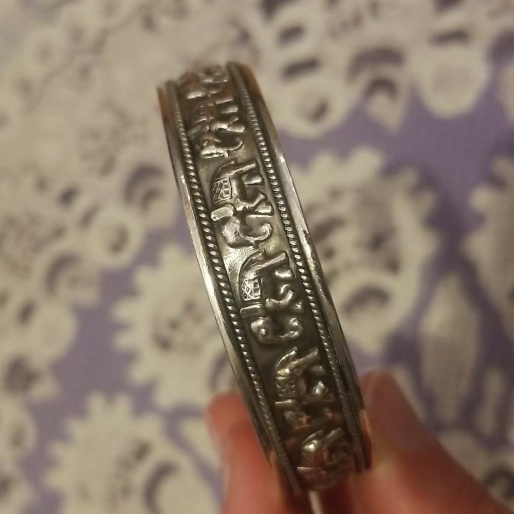 Silver Elephant Bracelet